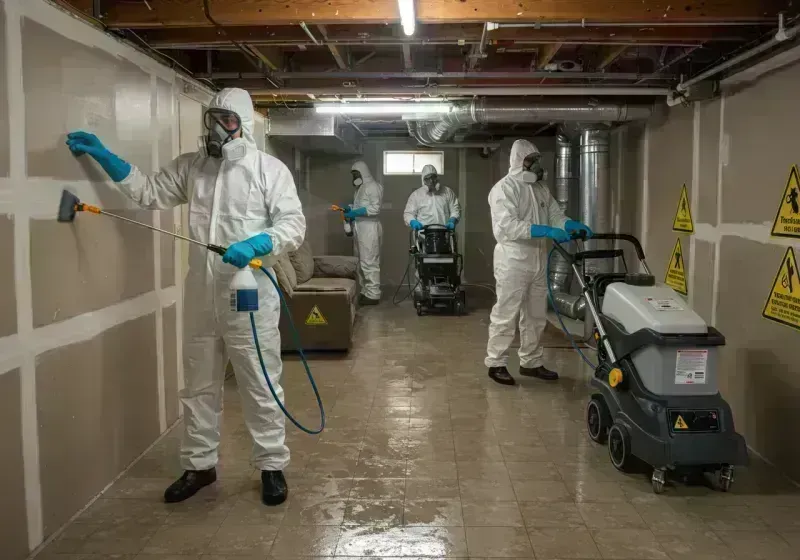 Basement Moisture Removal and Structural Drying process in Adams County, PA